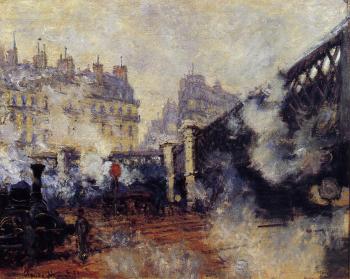 Claude Oscar Monet : The Pont de l'Europe, Saint-Lazare Station